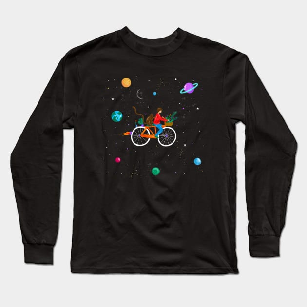 spacetrip Long Sleeve T-Shirt by Dilaraizm